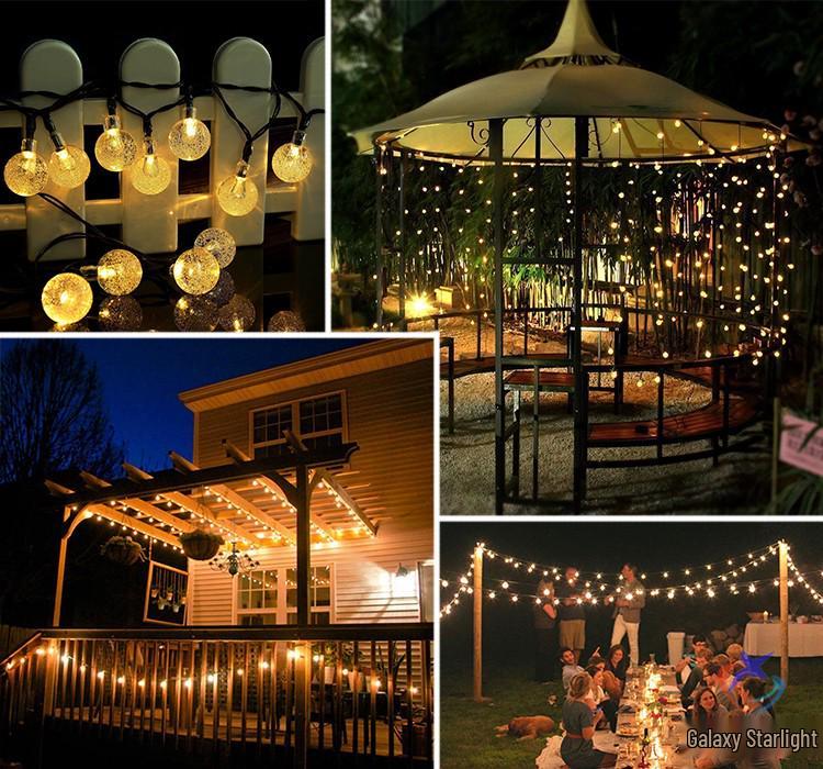 Outdoor Waterproof Twinkling Star Solar String Lights for Garden & Balcony Decoration - Holiday & New Year Lighting
