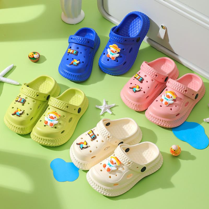 Kids Summer Cartoon EVA Clogs Slip Lightweight Closed Toe Slippers For Boys Girls Baby Toddler Sandals