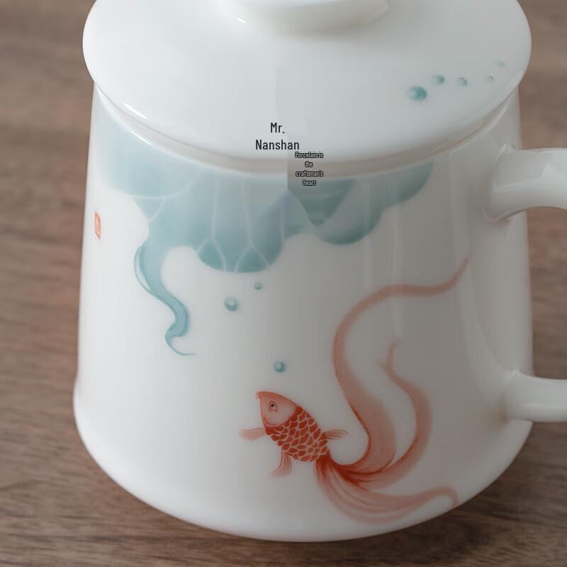 Nanshan Xiansheng Lotus Ceramic Teacup & Coffee Mug