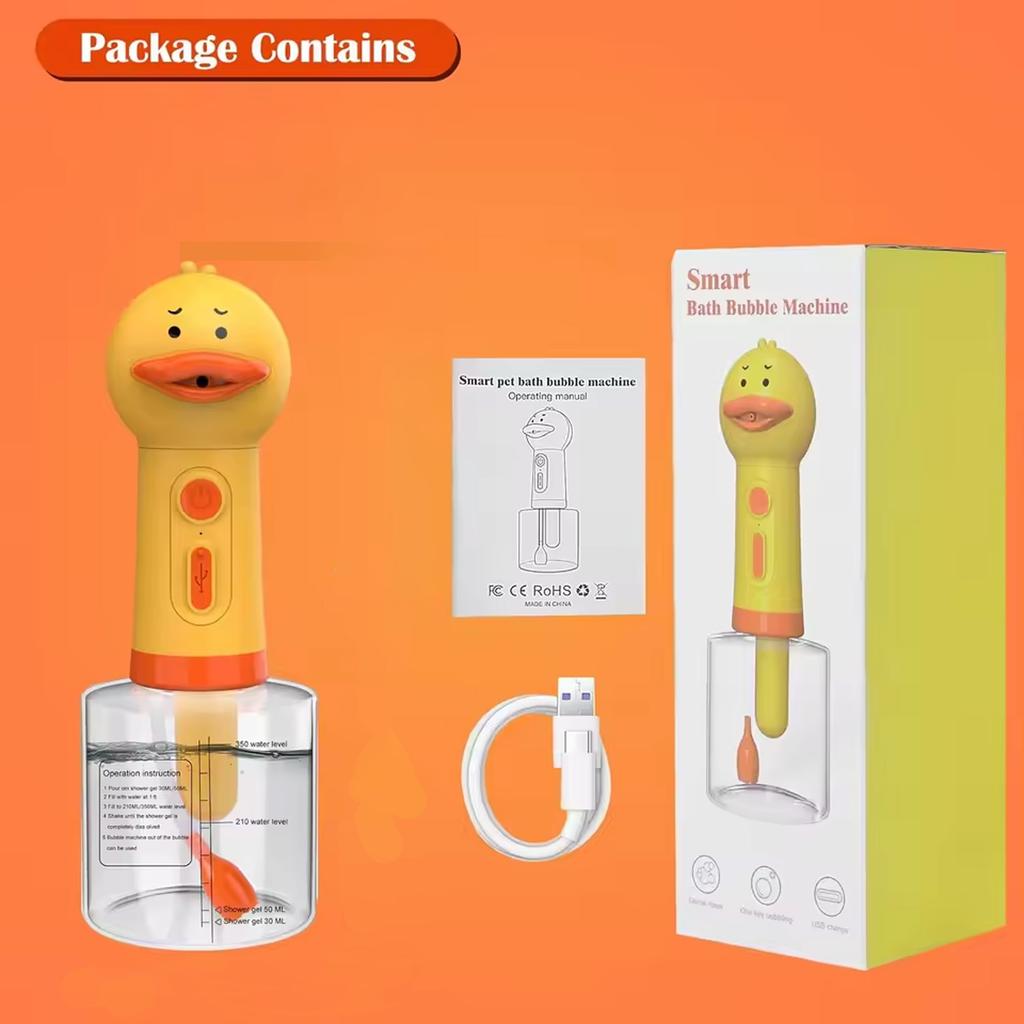 Portable Electric Dog Cleaning Foam Machine Automatic Soap Dispenser For Bathing Rechargeable Shampoo Mix Bottle