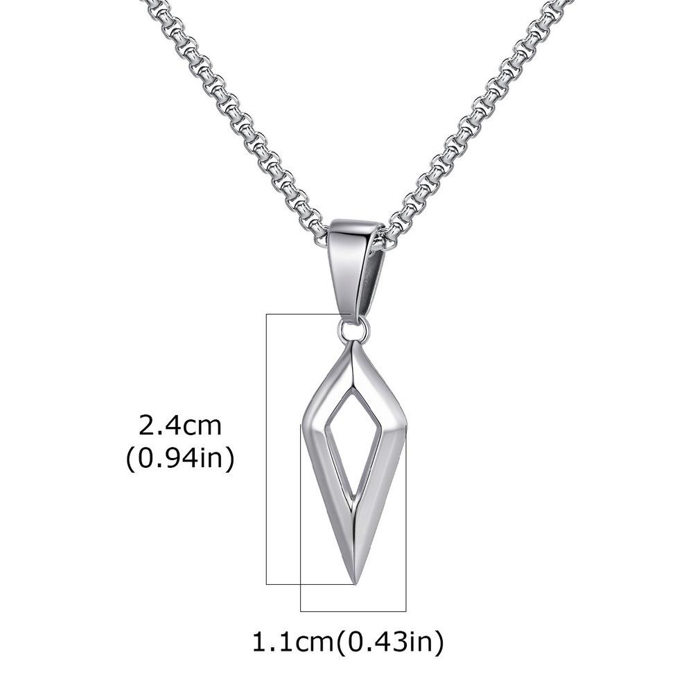 

Vnox Beveled Four-Pointed Star Pendant Necklace, Stainless Steel Geometric Collar with Box Chain Gifts for Birthday Father s Day 50cm