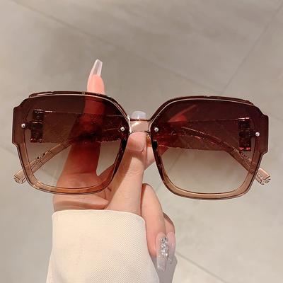 Niebieskie Modne Designerskie Okulary Przeciwsłoneczne Kwadratowe Stylowe Damskie Okulary Przeciwsłoneczne Gradientowe Męskie Okulary do Sportów na Świeżym Powietrzu Podróżowania