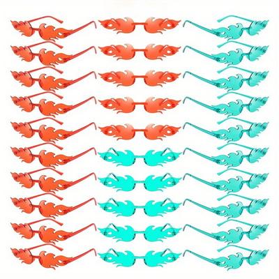 Occhiali da Sole Senza Montatura a Forma di Fiamma Moda Colore Caramella Decorazione Vacanza al Mare Occhiali da Sole Design di Marca Trendy Occhiali Rave