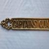 30,48 cm mosazný štítek na dveře "Captains Quarters" - Námořní nástěnná dekorace - Kabina člunu
