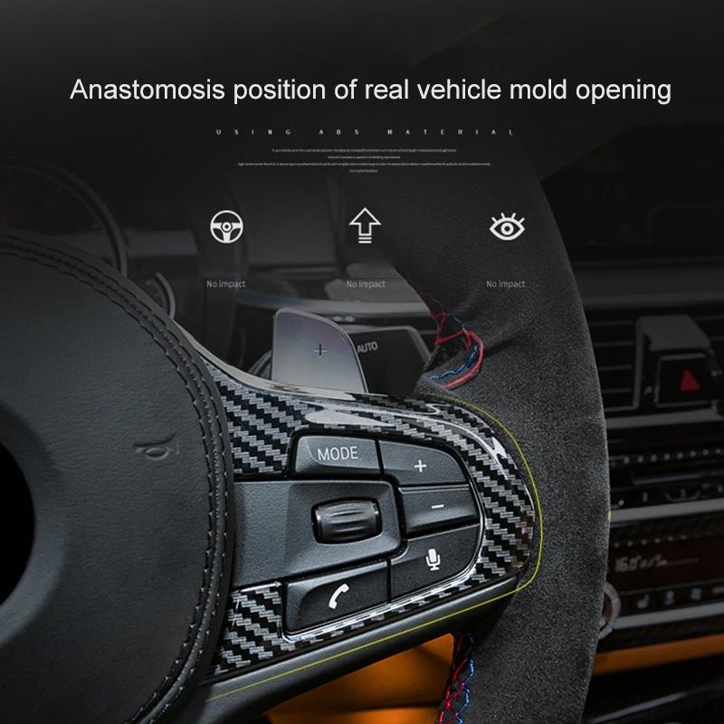 Car Steering Wheel Covers Trim Stickers Decoration For-BMW G30 X3 G01 X4 G02 X5 G05 X6 G06 2018-