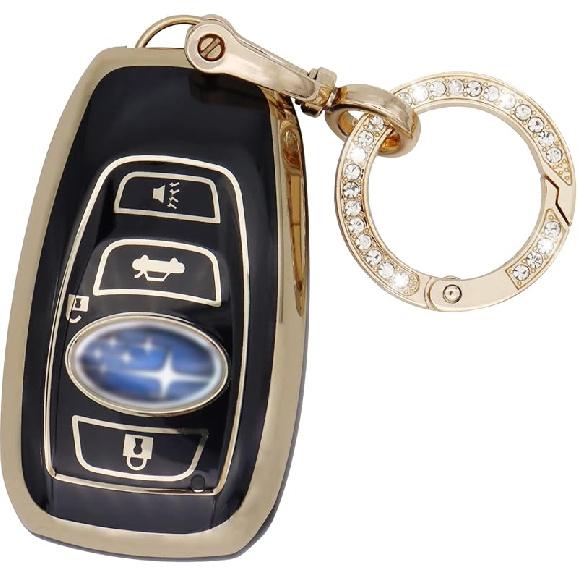 Elegananccy for Subaru Key Fob Cover, Soft Full Protection Key Case Shell with Keychain Compatible with Ascent BRZ Crosstrek Forester Impreza Legacy