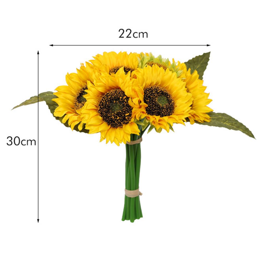 9 Head Sunflower Artificial Bouquet Made of Silk Simulation Floral Arrangement for Home Office or Event Decoration Purposes