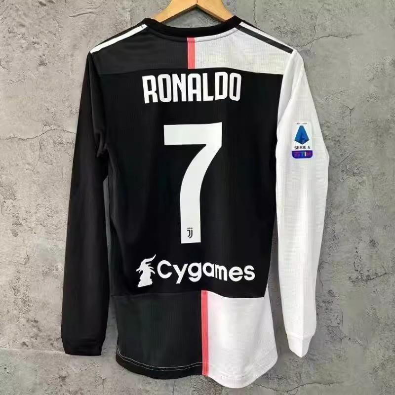 Vintage 1920 Juventus Jersey Home Serie A Champions League No. 7 Long Short-Sleeved Set Football Jersey Fans