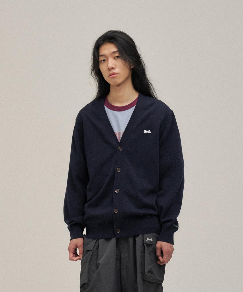 Le Tigre Classic V-Neck Cardigan (Navy)