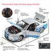 1:24 Scale GTR Track Version R34 Car Model Toy Doors Opened Sound Light Shock Absorption Vehicle Models Boys Christmas Gifts