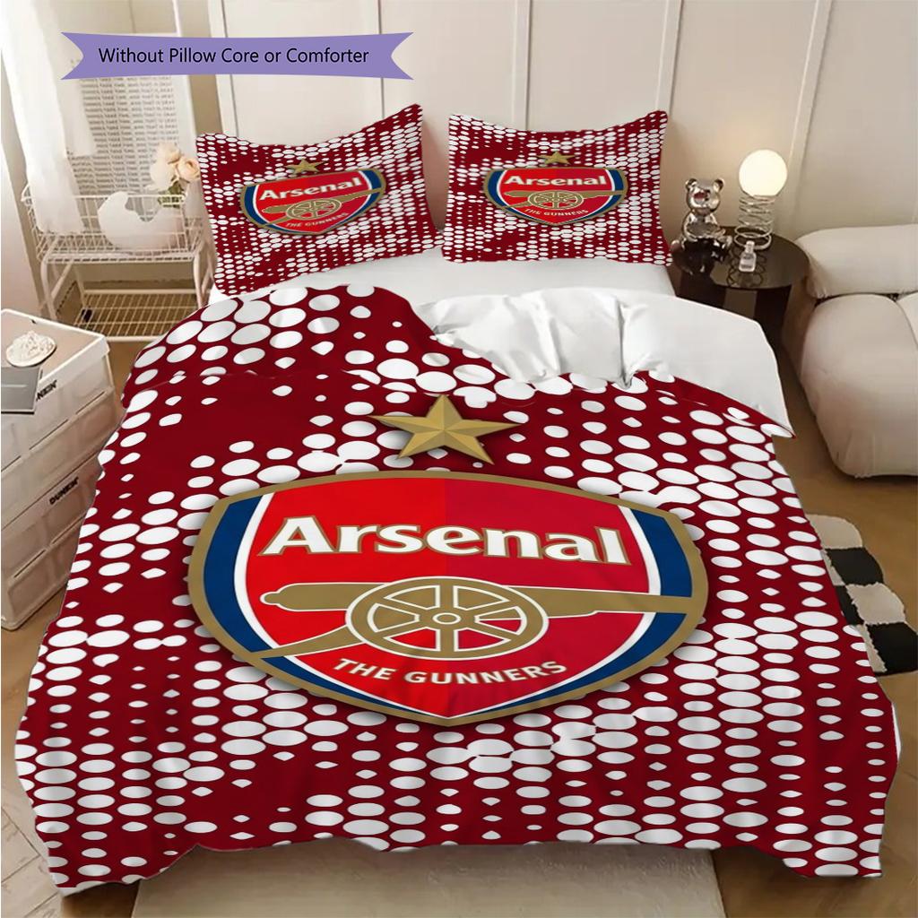 "Arsenal Emblem Vibrant Background" Bedding (1 * duvet cover + 2 * pillowcase, without core) 2DFlat Christmas birthday gift Soft and comfortable