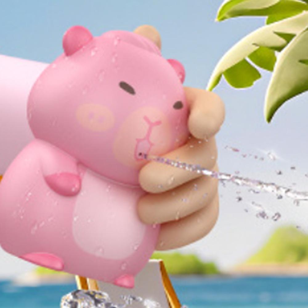 3pcs/set Cartoon Capybara Bath Toy Press Type Capybara Water Fighting Toys  Water Party