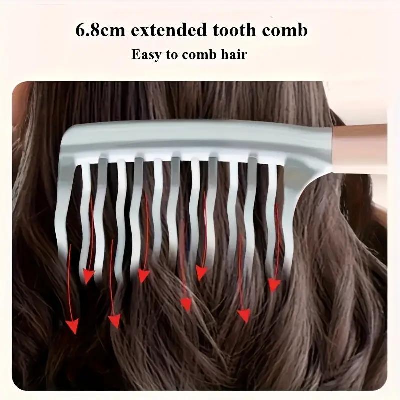 1PCS Double Row Wide Tooth Curling Comb Men and Women Rib Comb Scalp Massage Comb Hair Curly Hair Styling Comb Wool Curls