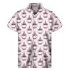 Camicie Hawaiane Grafiche con Cupcake Cartoni Animati da Uomo Camicia a Revers con Cibo Estiva Street T-shirt Larghe Bottoni Maniche Corte Blusa