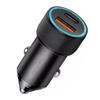 Efficient Car Charging Solution Double Port Car Charger PD20W Type C QC3.0 USB Charging Head for Phones Tablets Laptops