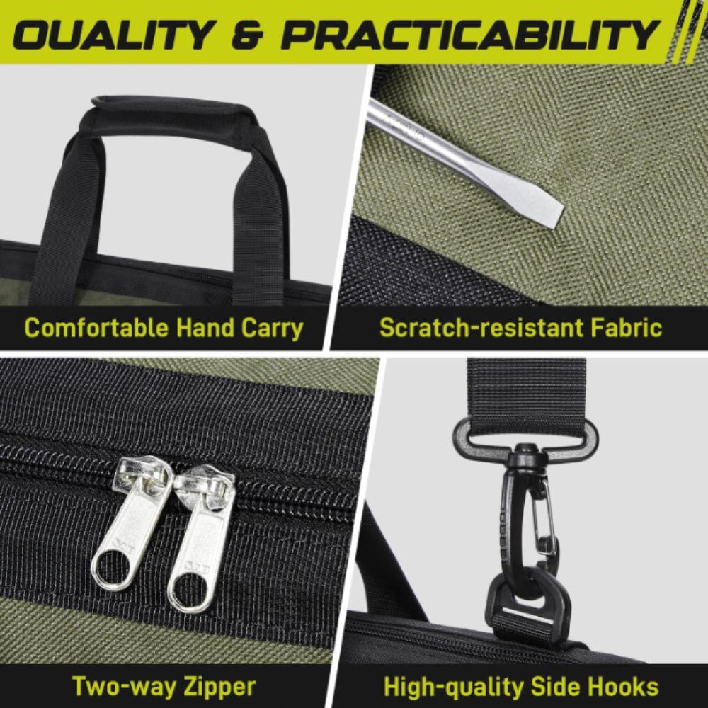 Portable Heavy Duty Tool Bag Soft Handle Large Capacity Tool Kit Wear-resistant Thickened Tool Storage Bag For Mechanics