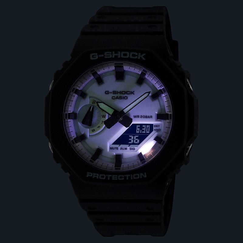 Casio Orologio da uomo G-SHOCK in resina, resistente all'acqua 200M, analogico, resistente agli urti, al quarzo, GA-2100HD-8A