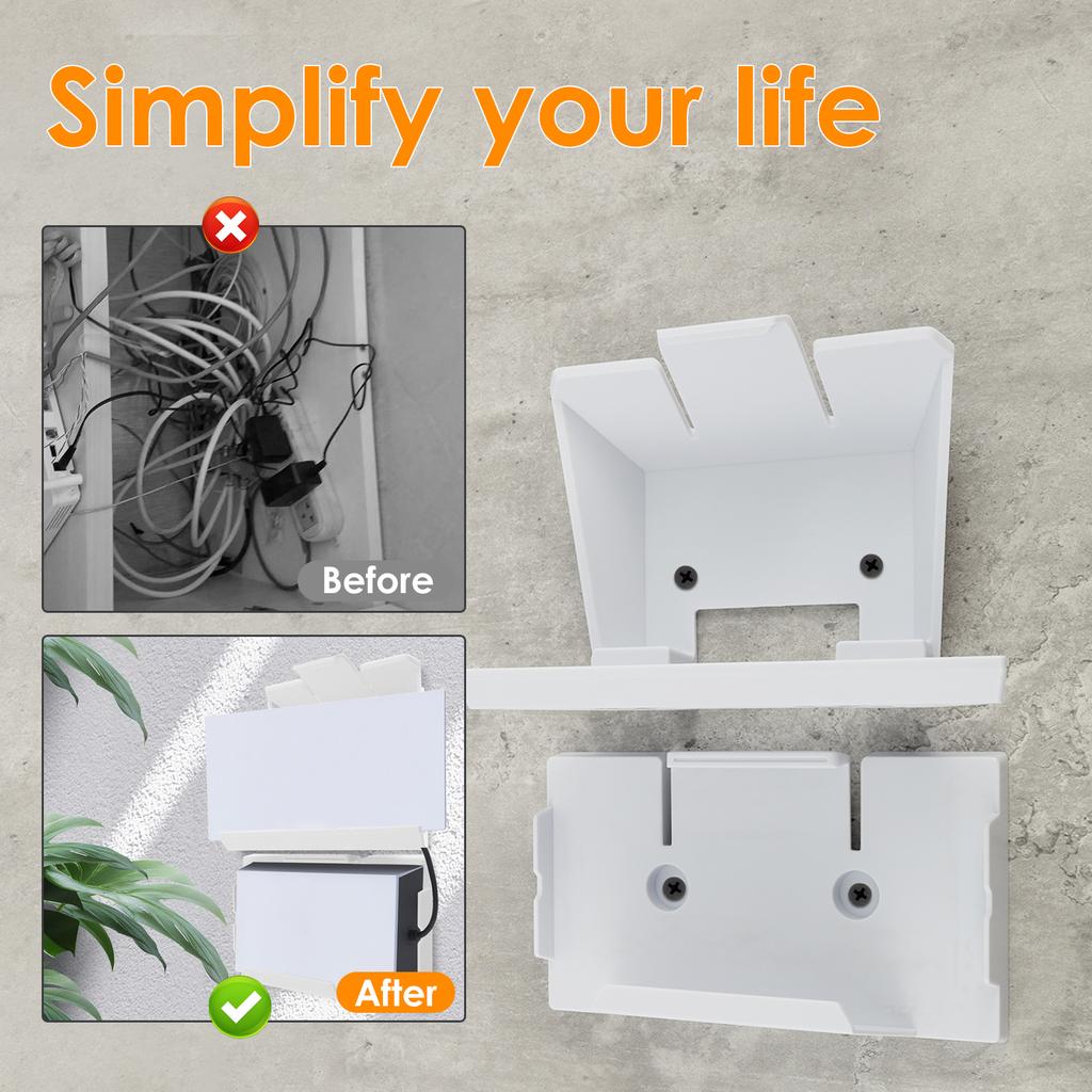 For Starlink Gen 3 Router Mount 2 In 1 Wall Holder Space Saving Mounting Bracket Kit Router Bracket for Router and Power Supply