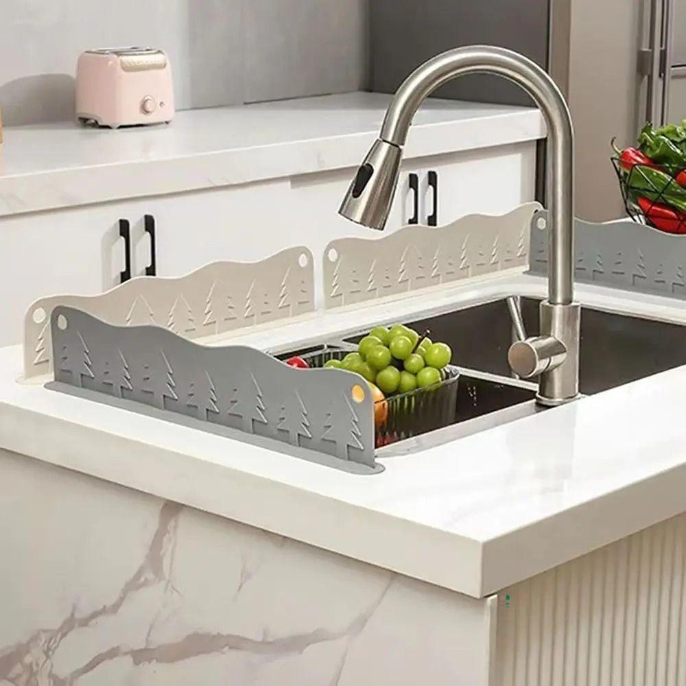 

Мягкий брызговик для раковины Бытовая водоблокирующая доска Кухонный водоблок Кухонные гаджеты серый