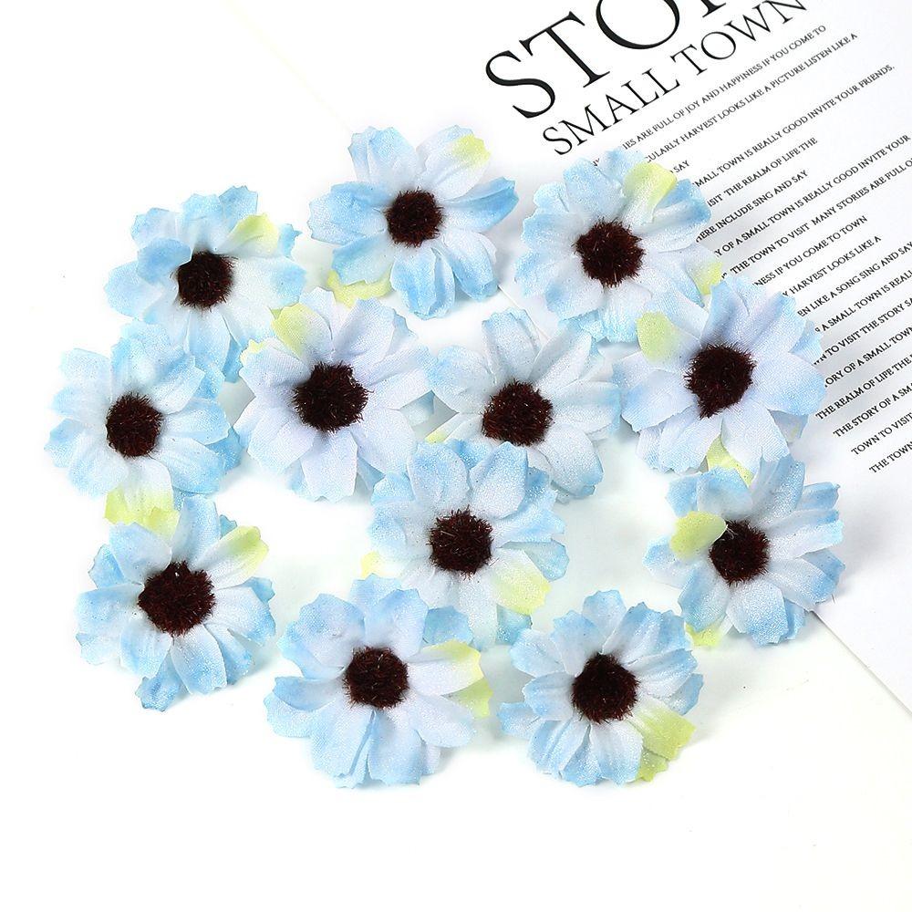 10/20/50PCs Artificial Flowers 3.5cm Silk Fake Flowers Heads for Home Room Dceor Wedding Marriage Decoration DIY Gifts Accessory