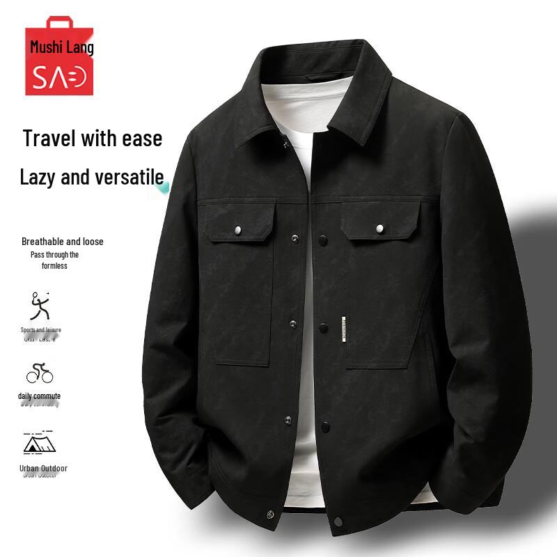

MUSHILANG Men s Windproof Anti-Wrinkle Workwear Jacket L