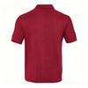 European and American Men's Summer Thin, Loose, Breathable, Casual Solid Color Jacquard Lapel Short Sleeved Polo Shirt for Men