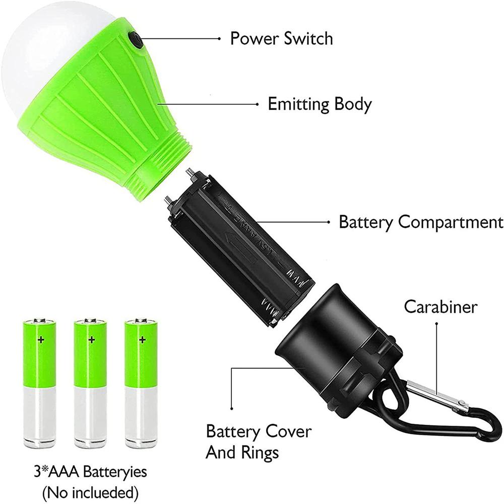 4PCS 4 Kinds Colors Camping Light Portable LED Tent Light Emergency Signal Light
