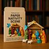 DIY Paper Nativity Scene Craft Kit 3D Christmas Origami Set with Jesus Angels Animals Easy Fold Creative Educational Holiday Decoration