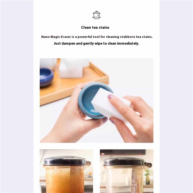 20/50/100pcs Magic Reusable Leather Shoes Stainless Steel Ceramic Wall Surface Marker Pen Oil Stain Cleaning Sponge Household Cleaning Tools