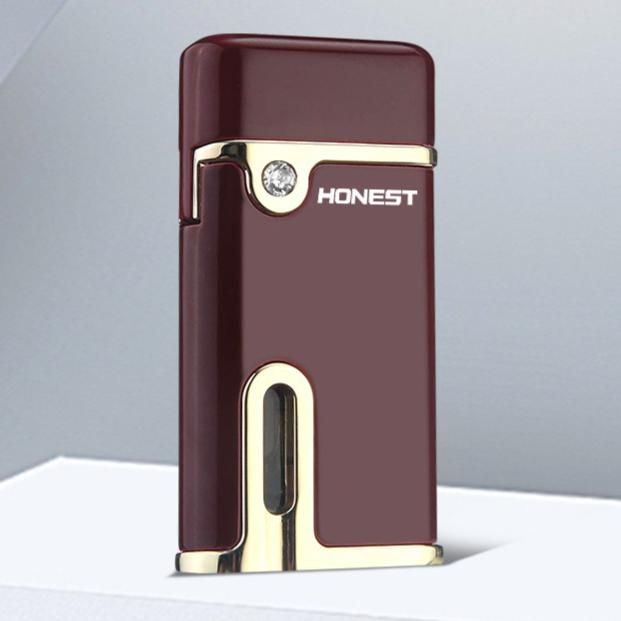 Metal Windproof Direct Impact Lighter with Red Flame and Light. Gift for Boyfriend - Lighter and Cigarette Accessories