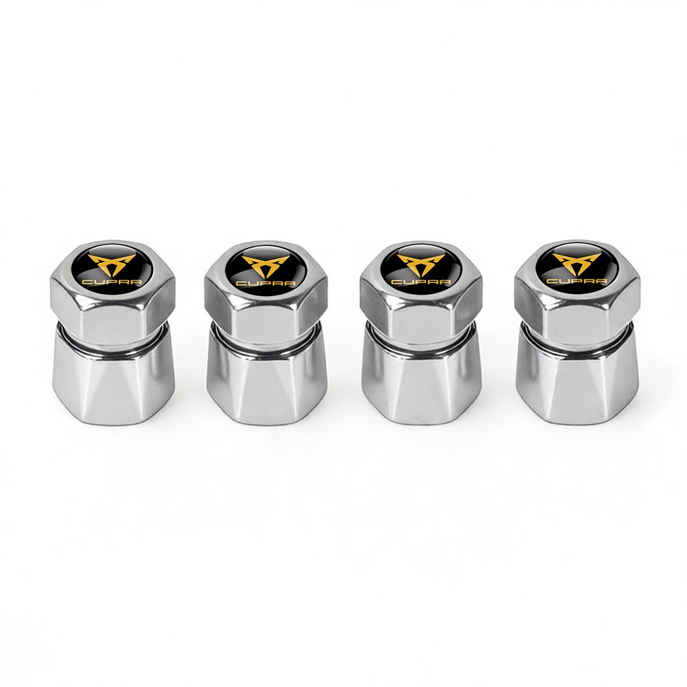 Wzbn2 4Pcs Car Decoration Wheel Tire Valve Caps Cover Badge For SEAT Ibiza Cupra FR Racing Arona Ateca Altea Arosa E-Racer Formentor
