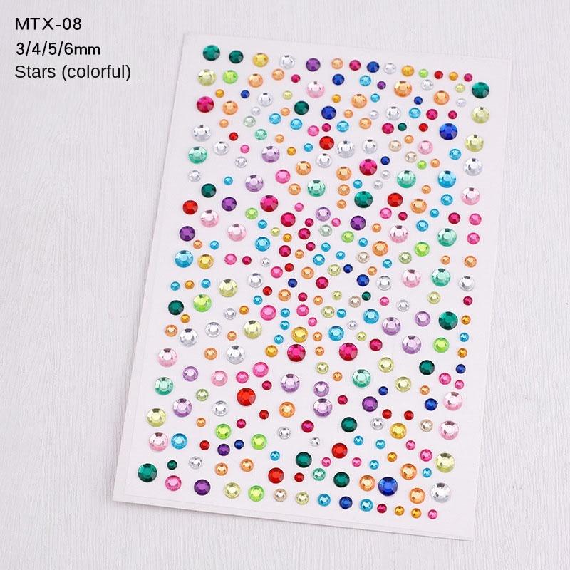 1Pcs Music Festival Party Face Jewelry Decoration Rhinestone Crystal Kids Toy DIY Diamond Stickers Eye Makeup Self-adhesive Nail