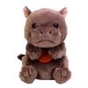 Sun Arrow potte hippopotame pygmée peluche K-9580 H12.5 x L9 x P13.5cm