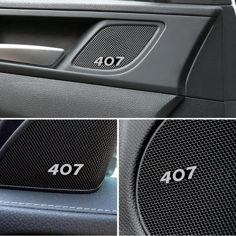 Aluminum Car Speaker q2o Badge Sticker for Peugeot 206 207 208 307 308 407 508 2008 3008 4008 5008 Emblem Accessories