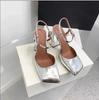 Fashion Minimalist Square Head Rhinestone Mary Jane Sandals 2024 Summer New Girls Candy Banquet Party Fashion High Heels Shoes size 43