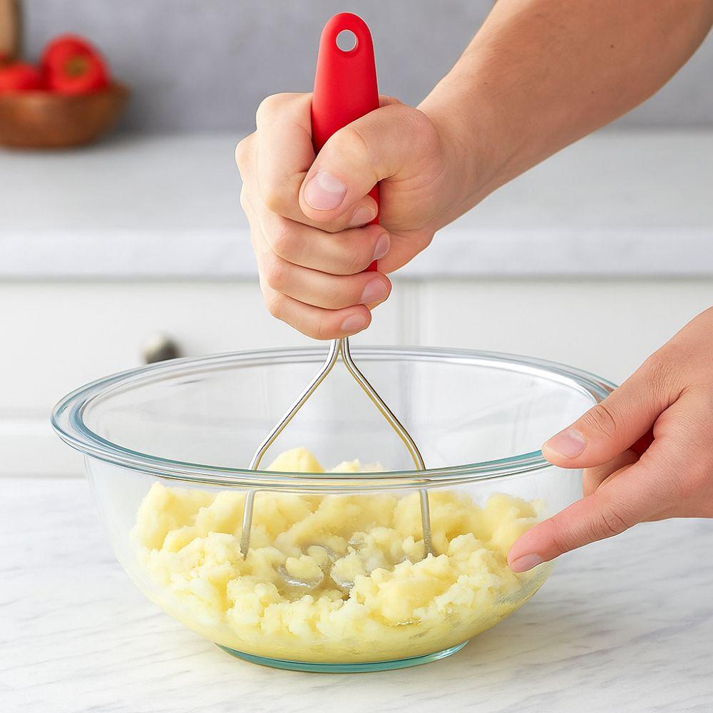 Stainless Steel Manual Potato Masher Wave Fruit Crusher Professional Mud Press Masher  Kitchen