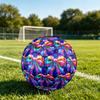 1 Stück Regenbogen Fliege Thema Fußball, Größe 5, Leichtes PVC, Fußball für das Training im Freien, Geschenk j61463