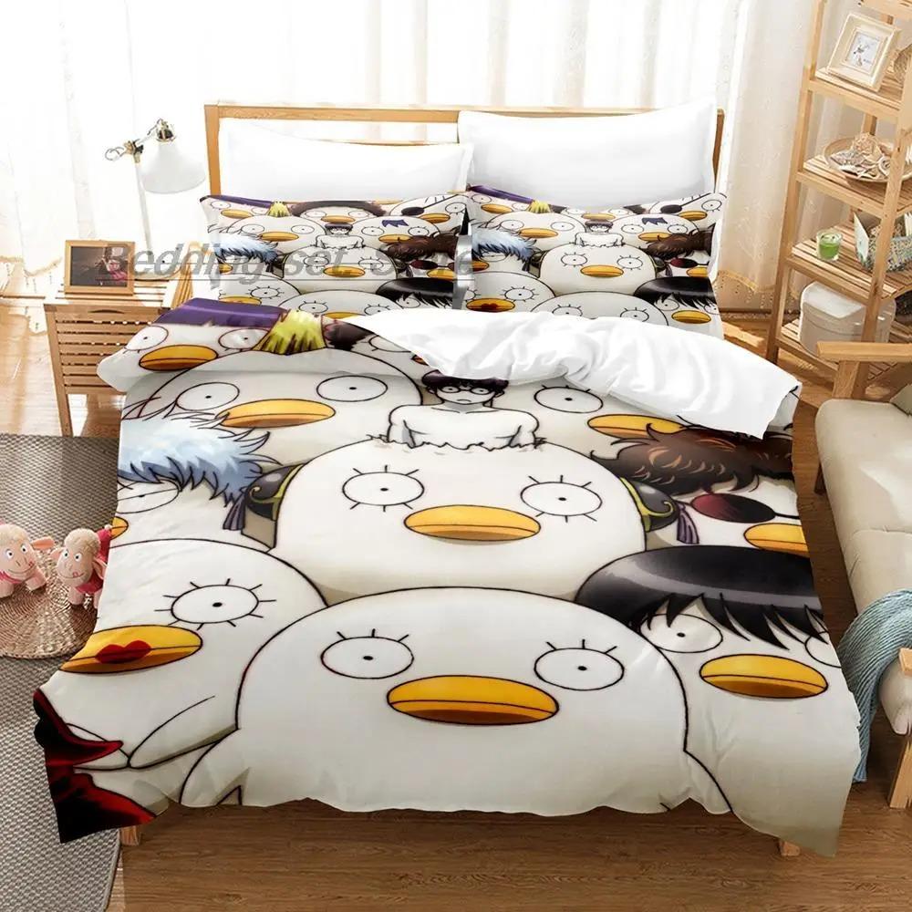 Gintama Bedding Set Single Twin Full Queen King Size Bed Set Aldult Kid Bedroom Duvetcover Sets 3D Print Anime Bed Sheet Set