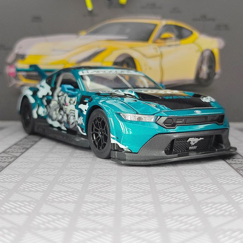 1:24 BMW M4 GT3 Alloy Sports Car Model Diecasts Metal Track Racing Car Model Simulation Sound and Light Collection Kids Toy Gift