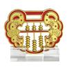 YISHUI Feng Shui Lock Wealth Luck Plaque with Protection Lucky Home Stand, Padlock, Amulet, Charm, Item, Decor, 7.5x5cm