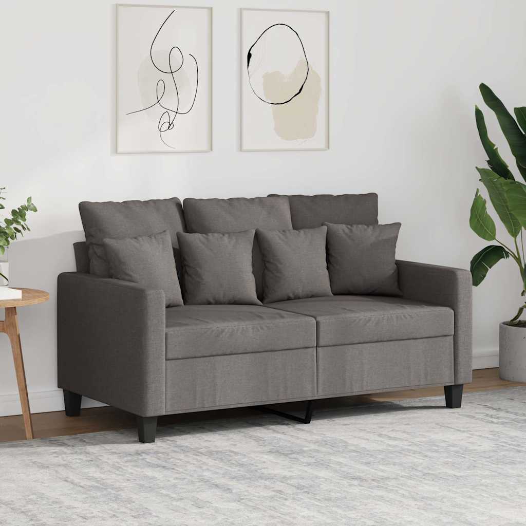 Vidaxl 2-Seater Sofa, Taupe Color, 120 Cm, Upholstered In Fabric