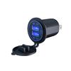 12V-24V Car Cigarette Lighter Socket Dual QC3.0 Charge USB Car Charger with Wire and Terminal for Car Motorcycle Boat Modified