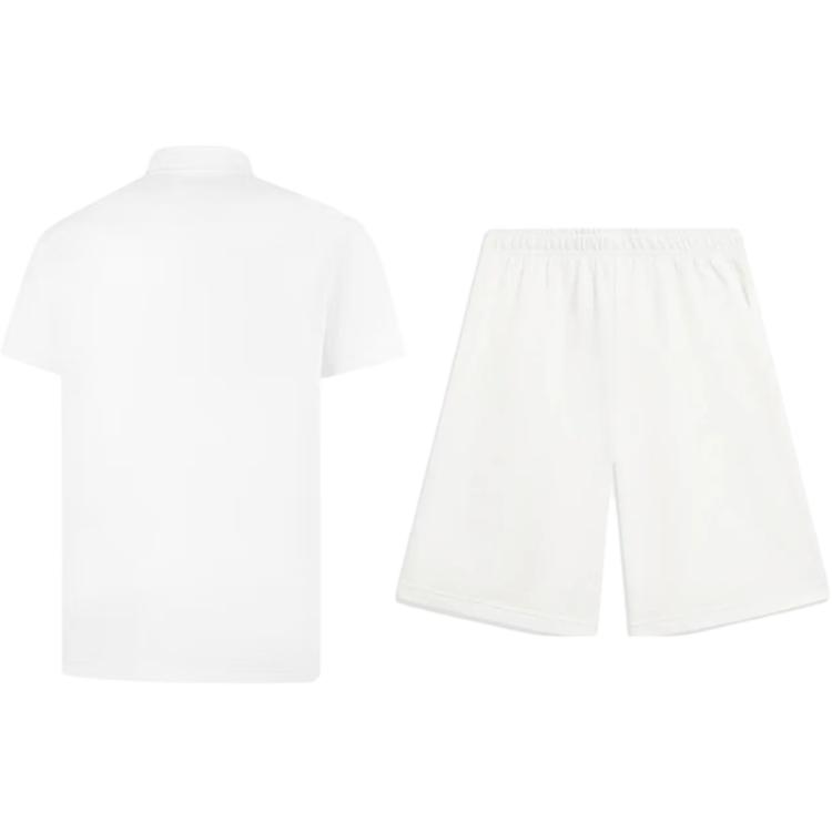 Li-Ning Simple Comfortable Quick-Drying Breathable Short Sleeve Polo Shirt And Mid-Waist Shorts Casual Sports Set Unisex Sets APLV133-1+AKST593-7