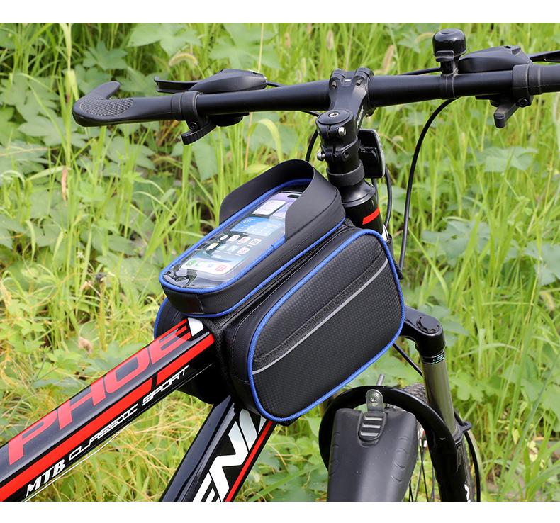 Waterproof Bicycle Front Beam Bag - Cycling Organizer for Mountain Bikes