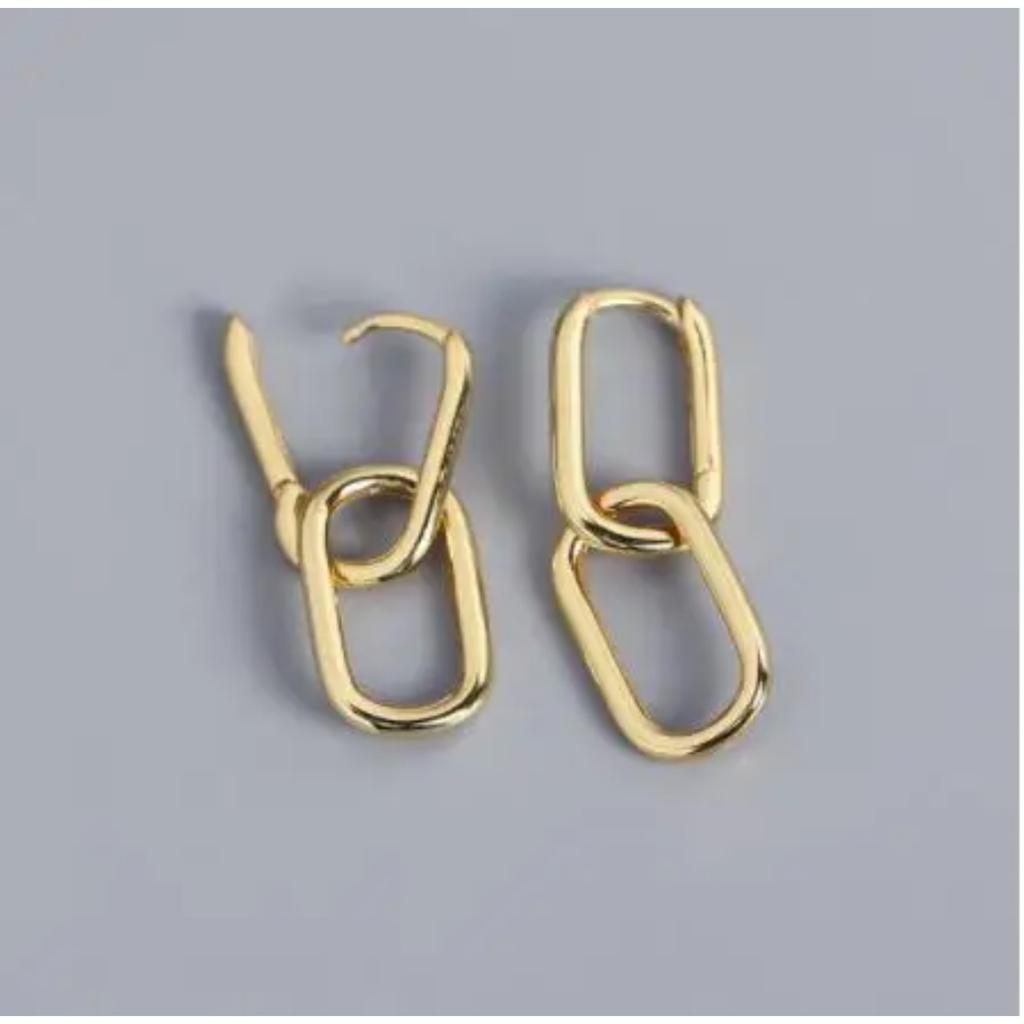 Geometrische Kleine Edelstahl-Creolen für Damen Punk Hip-Hop Ohrringe Trendschmuck