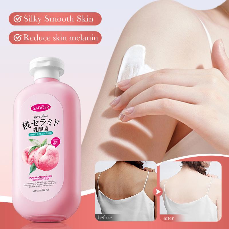 Peach Lactic Acid Bacteria Body Lotion SADOER Autumn and Winter Moisturizing Body Cream