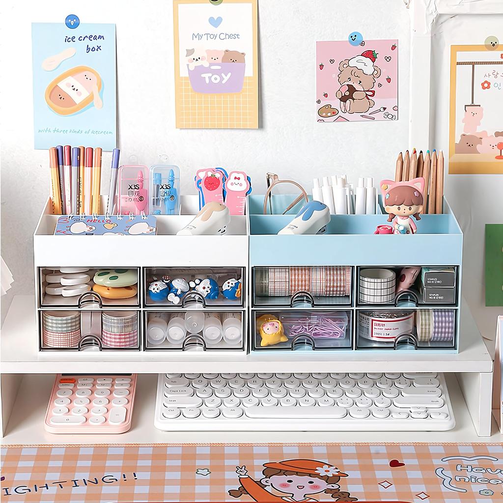 Multifunctional Desktop Storage, Stationery Storage, Storage Case, Drawer, Desk Organizer, Storage Case, Desktop Storage Box, Pen Holder, Cosmetics