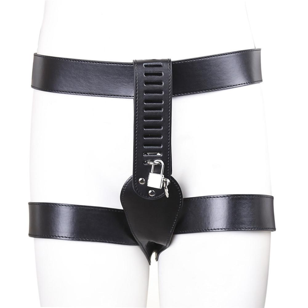 Male Chastity Pants Sexy Lingerie Panties Harness Leather Thong Underwear Bdsm Bondage Restraint Erotic Sex Toys for Women Men