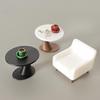Handmade Mini Dollhouse Table & Sofa Ornament with DIY Coffee Cup & Spoon Accessories