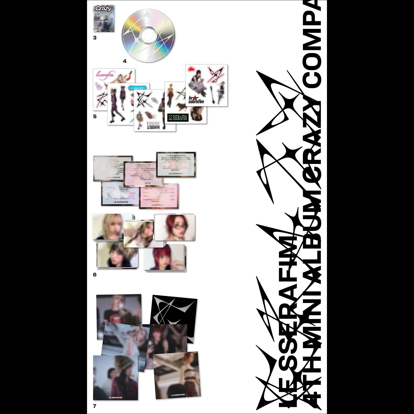 [Предзаказ/POB] LE SSERAFIM - CRAZY COMPACT ver. NO POB_Random 1ea — фото 3